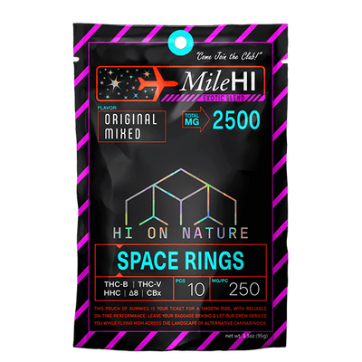 Hi On Nature 2500mg MILE HI BLEND SPACE RINGS - ORIGINAL Best Sales Price - Gummies