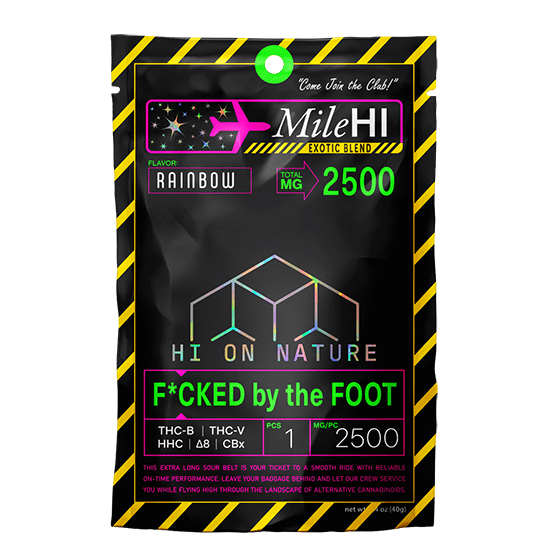 Hi On Nature 2500mg MILE HI F*CKED BY THE FOOT - RAINBOW Best Sales Price - Gummies