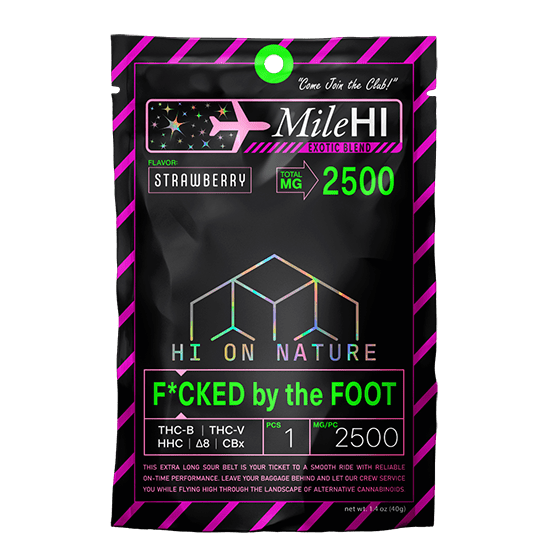 Hi On Nature2500mg MILE HI F*CKED BY THE FOOT - STRAWBERRY Best Sales Price - Gummies