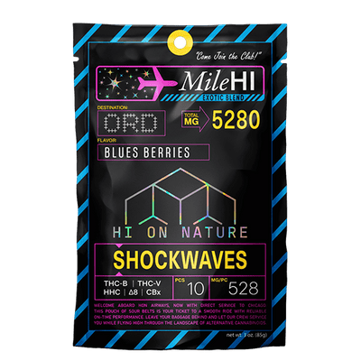 Hi On Nature5280mg MILE HI BLEND SHOCKWAVES - BLUES BERRIES Best Sales Price - Gummies