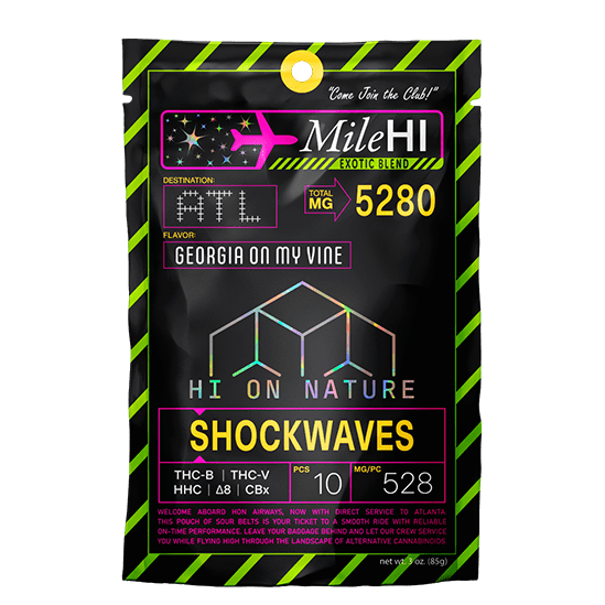 Hi On Nature 5280mg MILE HI BLEND SHOCKWAVES - GEORGIA ON MY VINE Best Sales Price - Gummies