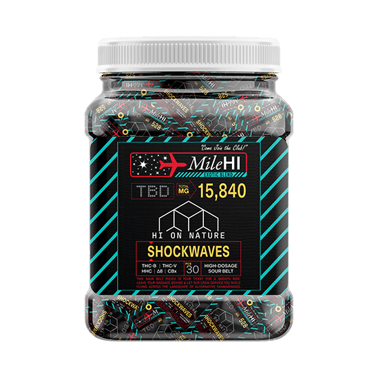 Hi On Nature 528mg Mile HI BLEND SHOCKWAVES - 30ct JAR Best Sales Price - Gummies