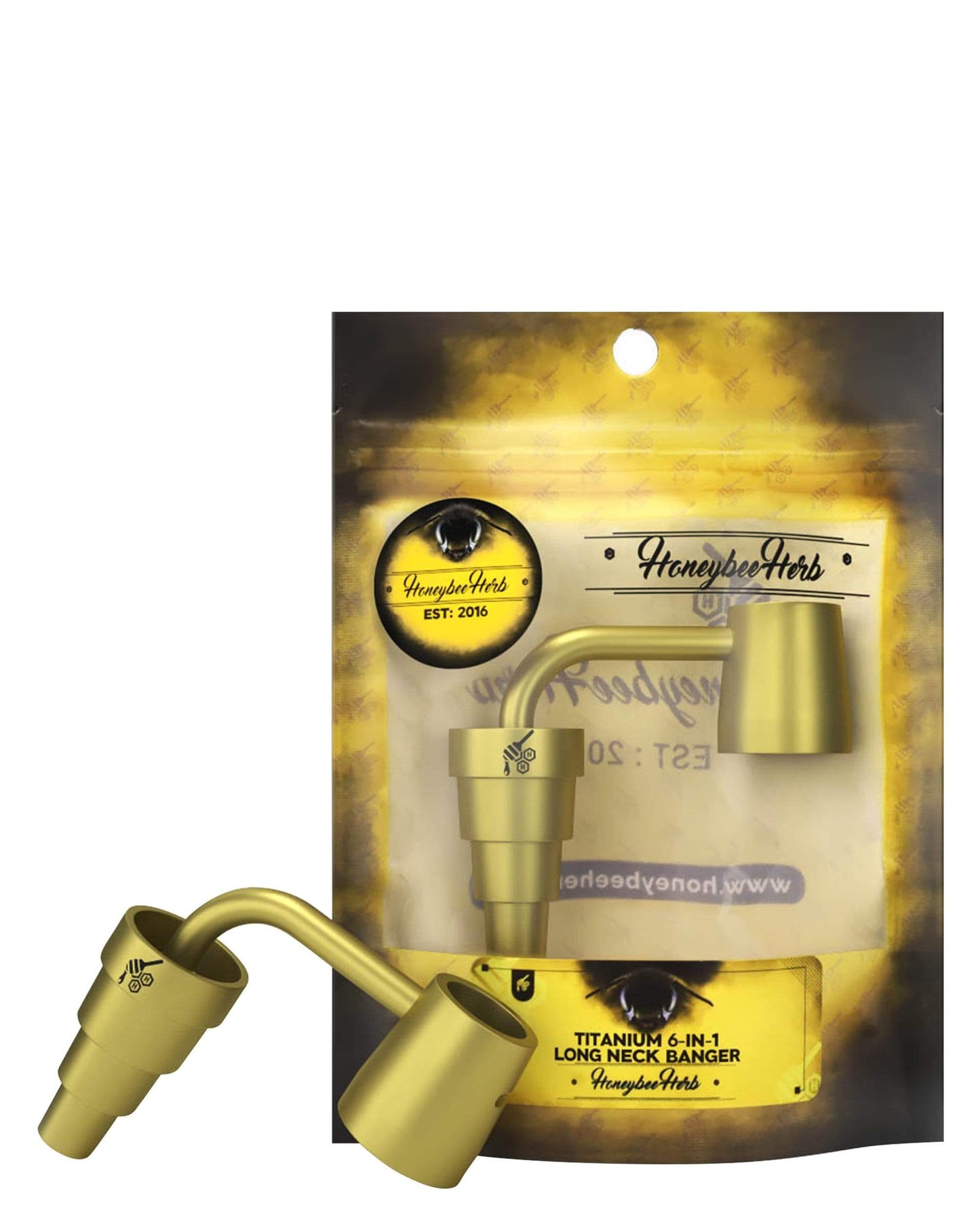 Honeybee Herb Long Neck 6 in 1 Titanium Banger