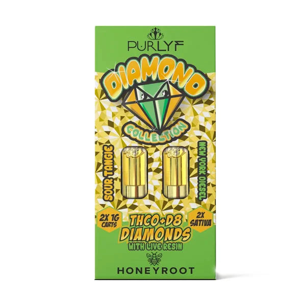 Purlyf | Live Resin Delta 8 Diamonds Cartridges - 2g Best Sales Price - Vape Cartridges