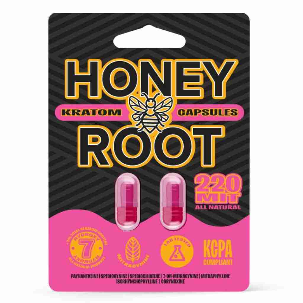 Honeyroot Kratom Capsules 220 MIT