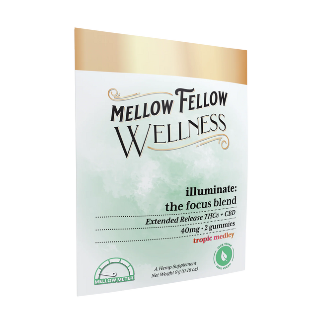 Mellow Fellow Wellness Gummies - Illuminate Blend - Tropic Medley - 40mg Best Sales Price - Edibles