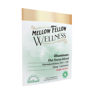 Mellow Fellow Wellness Gummies - Illuminate Blend - Tropic Medley - 40mg Best Sales Price - Edibles