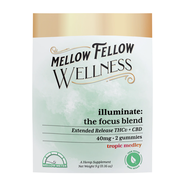 Mellow Fellow Wellness Gummies - Illuminate Blend - Tropic Medley - 40mg Best Sales Price - Edibles