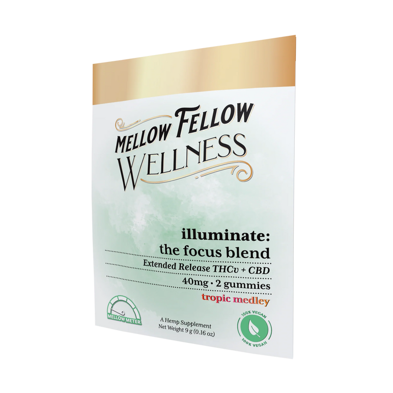 Mellow Fellow Wellness Gummies - Illuminate Blend - Tropic Medley - 40mg Best Sales Price - Edibles