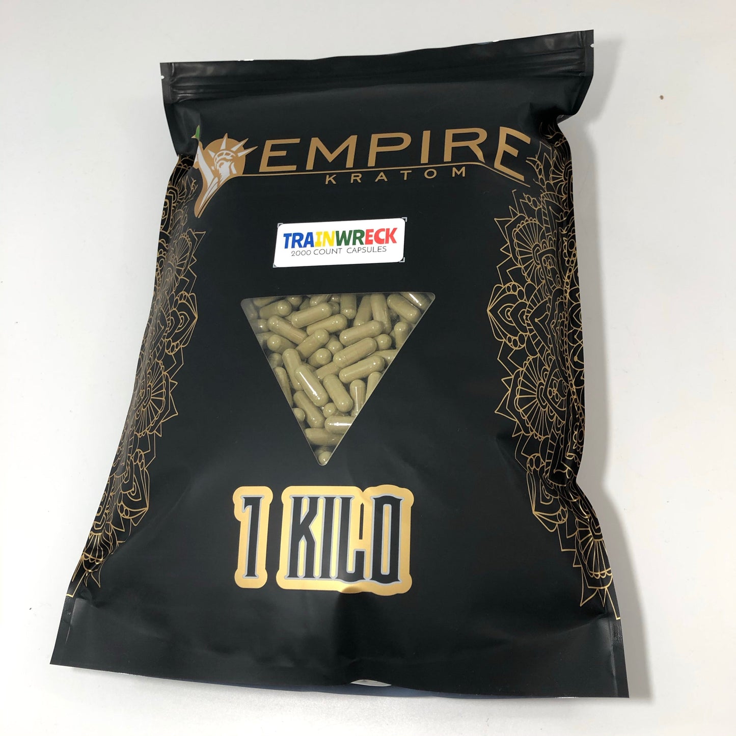 EMPIRE KRATOM - BLACK LABEL - XXL Capsules - 1 KILOGRAM Bag Best Sales Price - Edibles