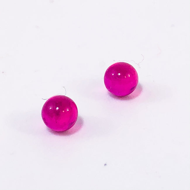 Real Ruby Dab Beads - pair of 2 - Illuminati Glass Quartz Best Sales Price - Accessories