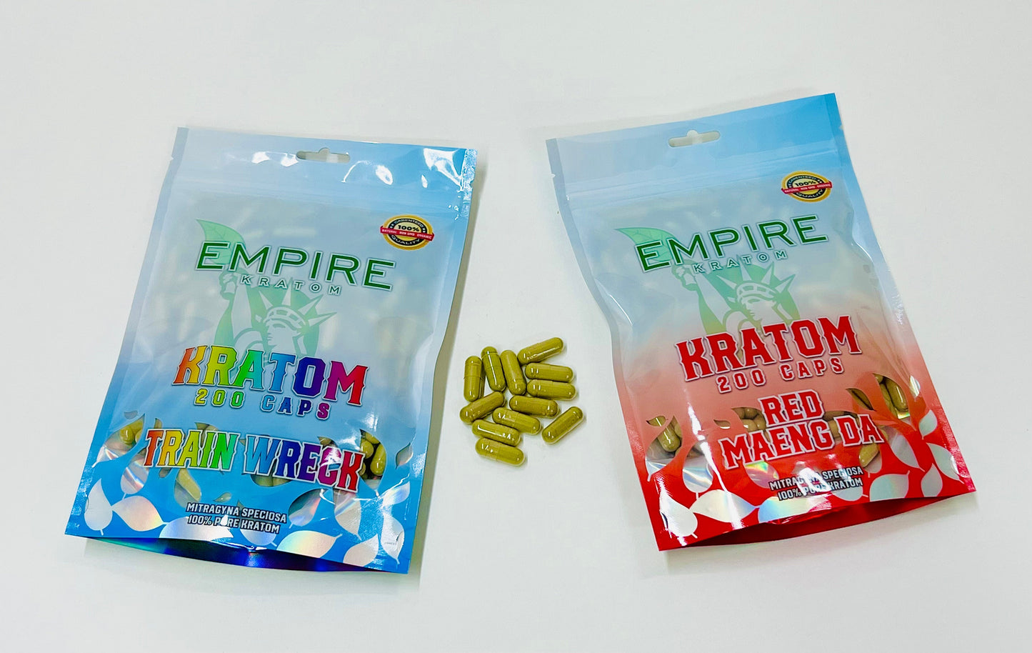 EMPIRE KRATOM - Capsules - 200 Count - Mylar (10 Strains) Best Sales Price - Edibles