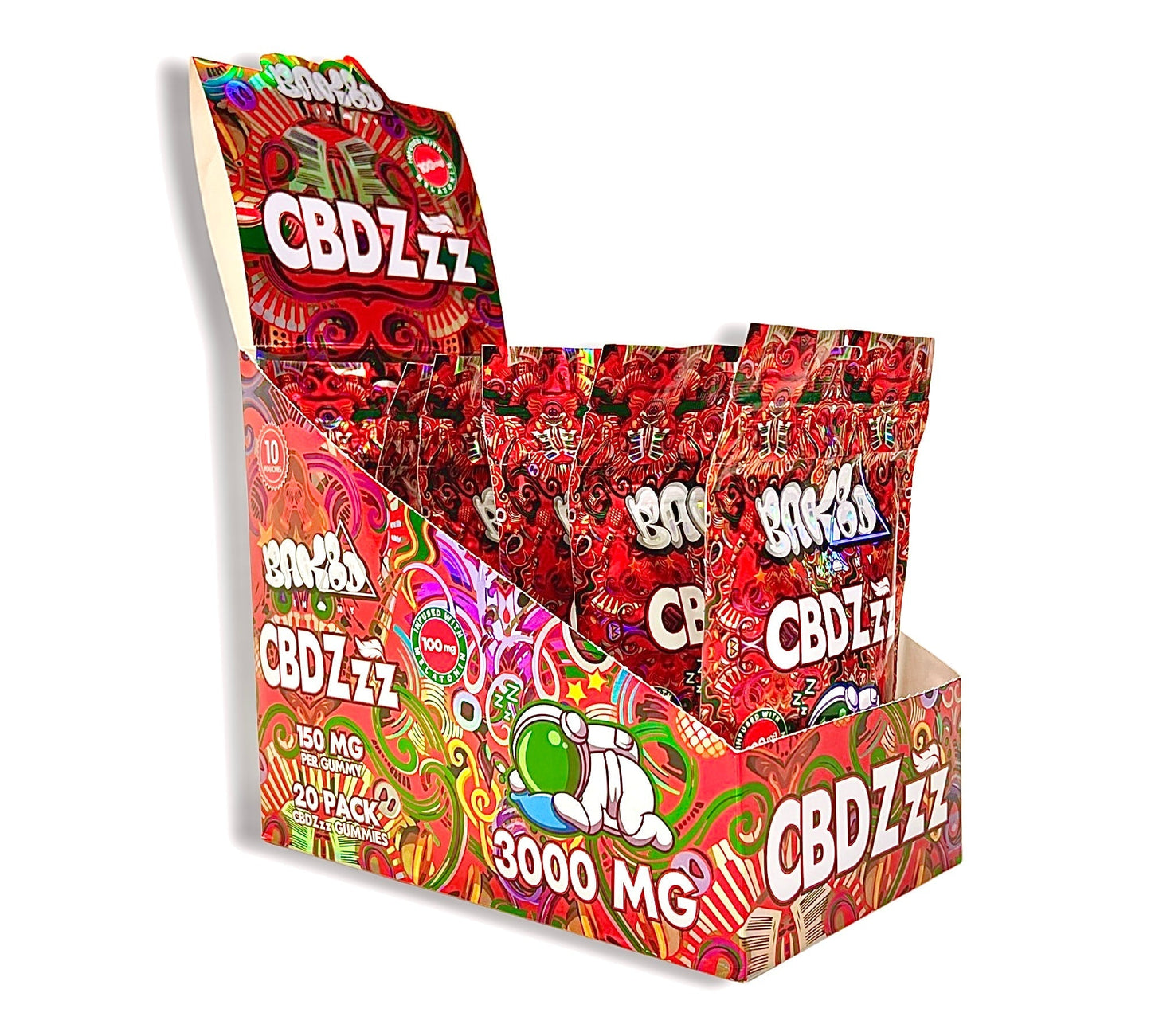 BAK8D Master Blend - CBDZZZ -3000mg Gummies - Single unit