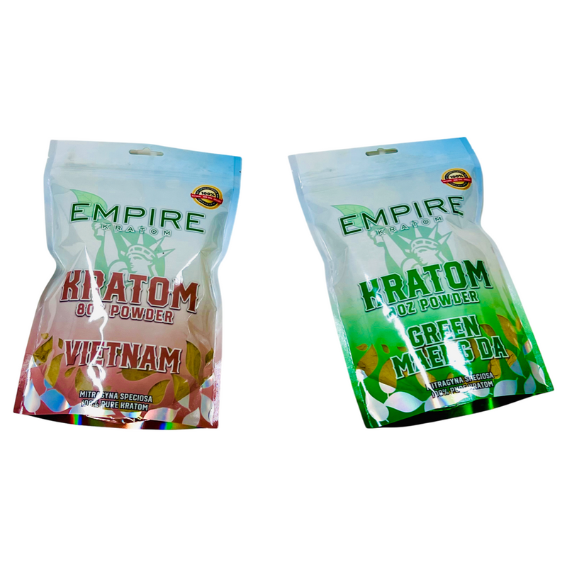 EMPIRE KRATOM - Powder - 8oz - Mylar (10 Strains) - Single Unit Best Sales Price - Edibles