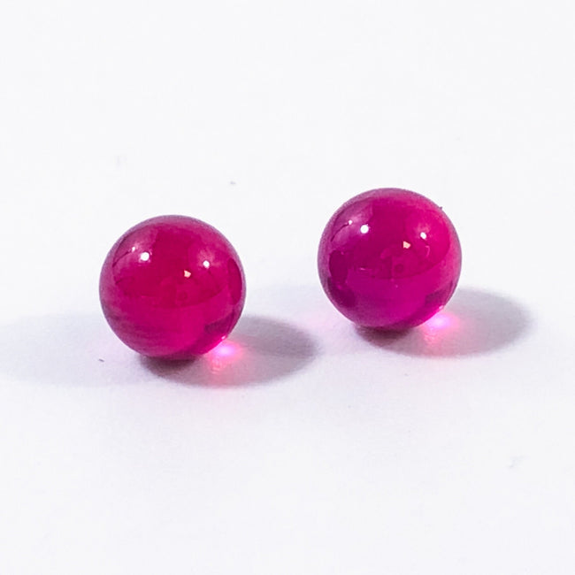 Real Ruby Dab Beads - pair of 2 - Illuminati Glass Quartz Best Sales Price - Accessories