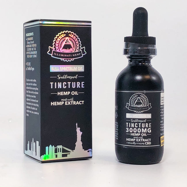 ILLUMINATI HEMP 3000MG FULL SPECTRUM TINCTURE - SINGLE UNIT Best Sales Price - Tincture Oil