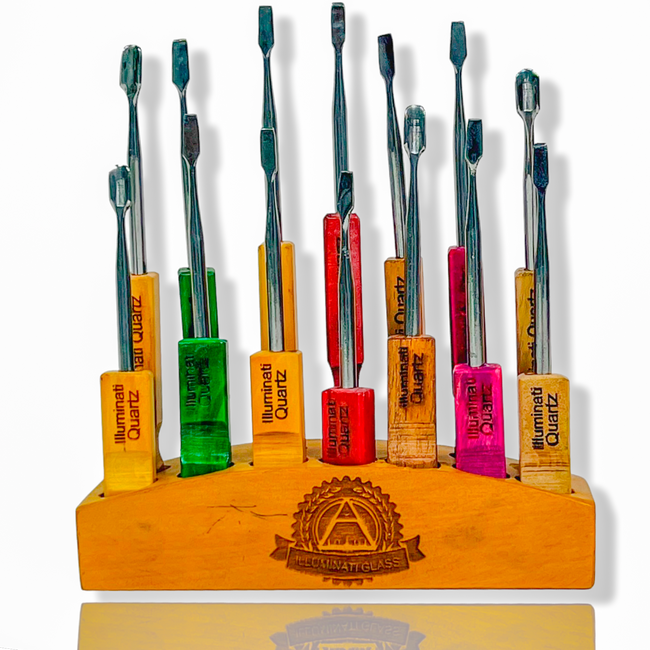 Metal Dabber with Wooden Base - Illuminati Glass Best Sales Price - Accessories