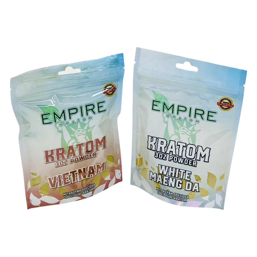 EMPIRE KRATOM - Powder - 3oz - Mylar (10 Strains) - Single Unit Best Sales Price - Edibles