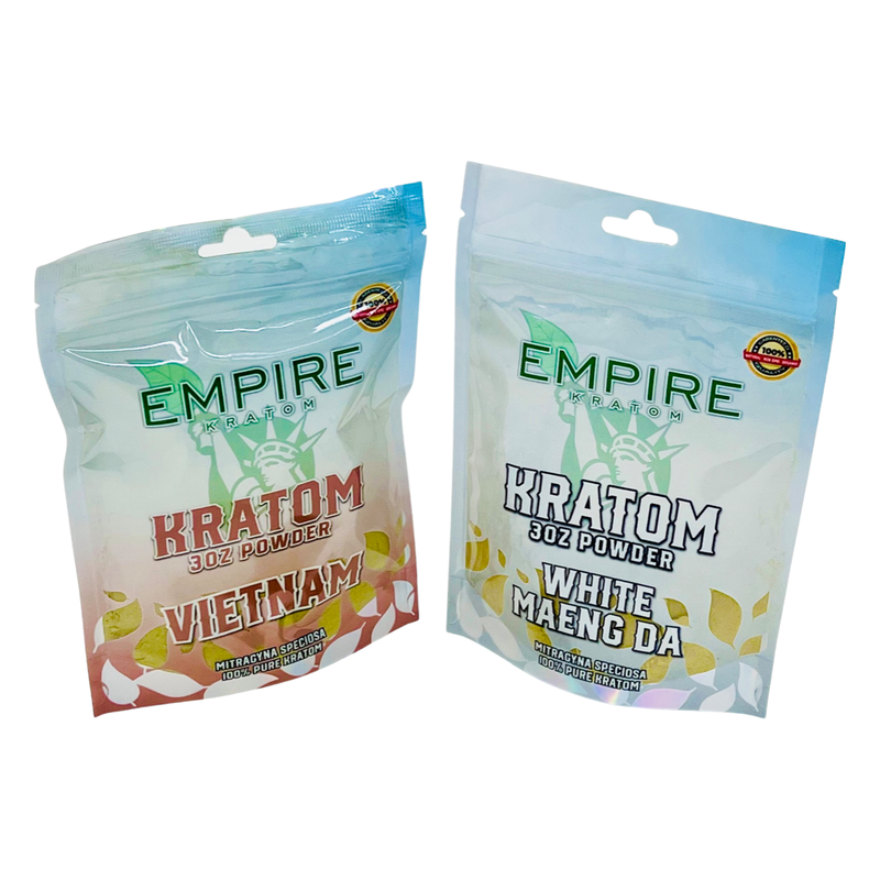 EMPIRE KRATOM - Powder - 3oz - Mylar (10 Strains) - Single Unit Best Sales Price - Edibles