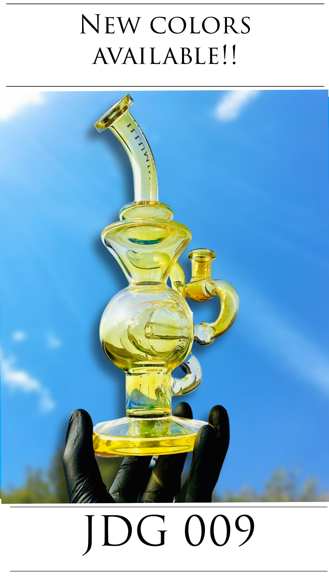 Illuminati Glass JDG 009 - Half Ball Recycler Best Sales Price - Bongs