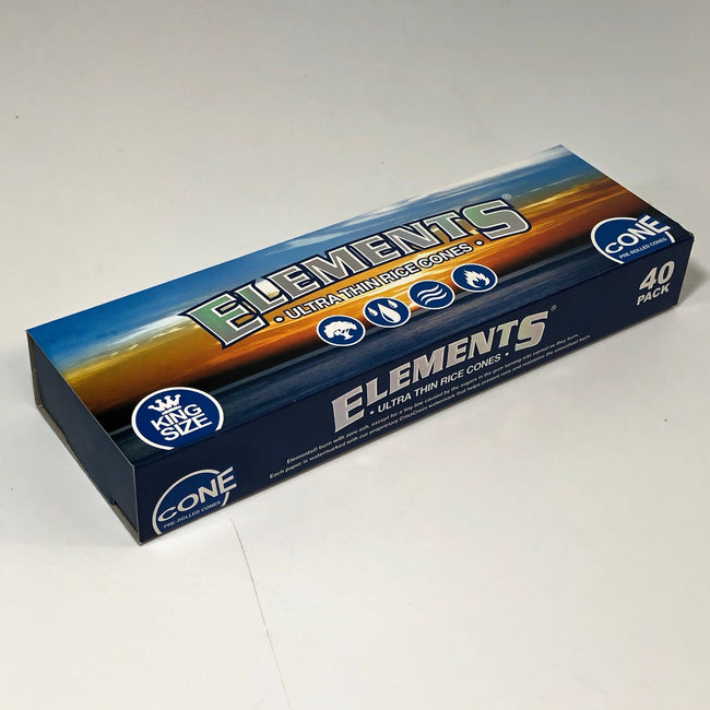 Elements Pre-Rolled Cones - King Size - 40 Pack Best Sales Price - Rolling Papers & Supplies