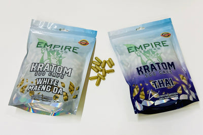 EMPIRE KRATOM - Capsules - 500 Count - Mylar (10 Strains) - Single Unit Best Sales Price - Edibles