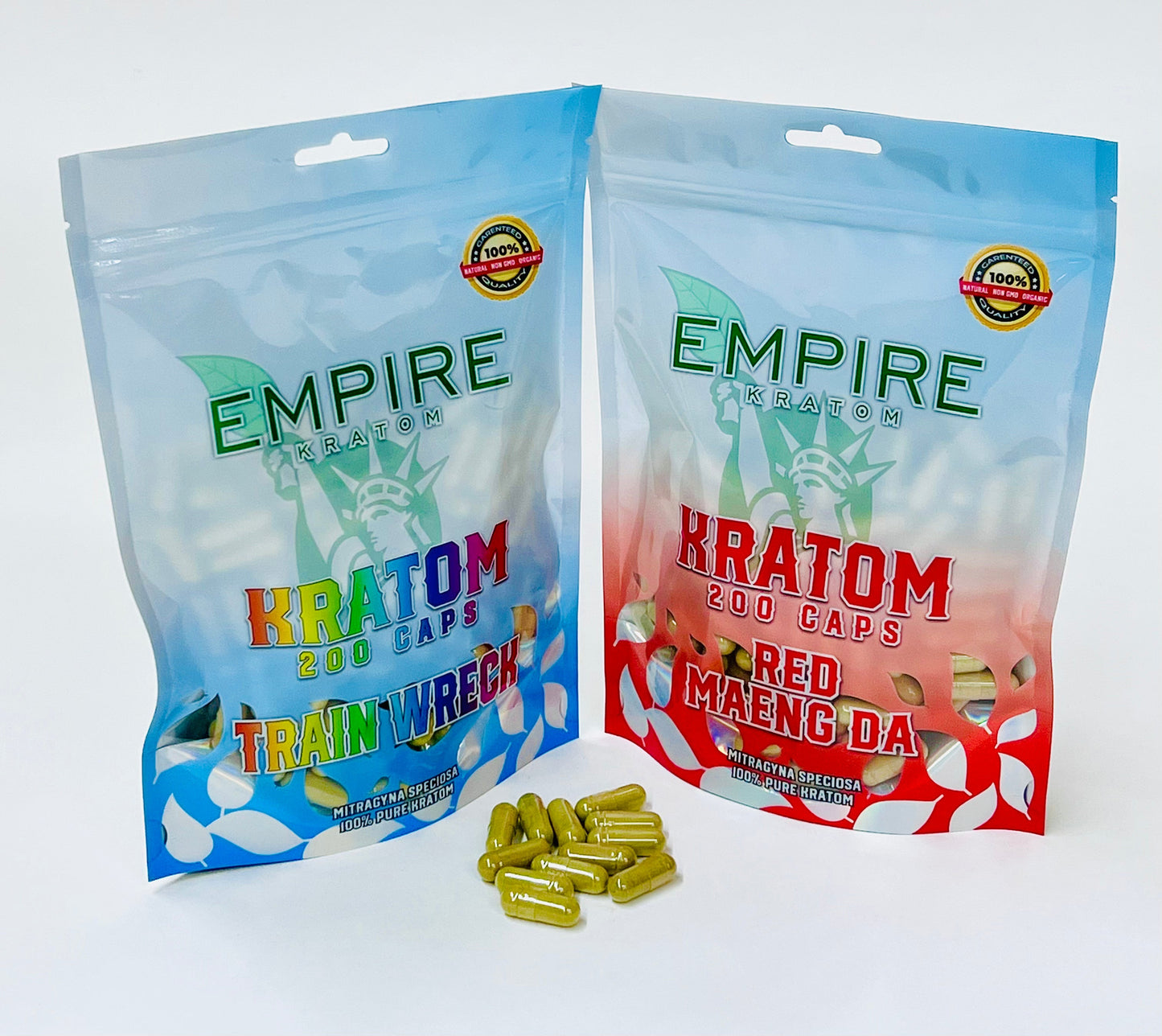 EMPIRE KRATOM - Capsules - 200 Count - Mylar (10 Strains) Best Sales Price - Edibles