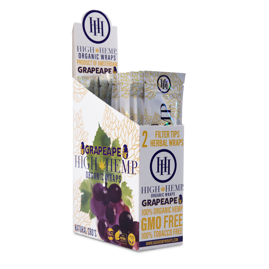 High Hemp Wraps - 20 Packs of 2 (4 Flavors) Best Sales Price - Rolling Papers & Supplies