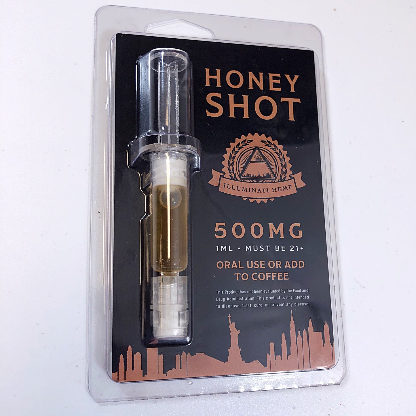 Illuminati Glass 500mg CBD Honey Shot - SINGLE UNIT Best Sales Price - CBD