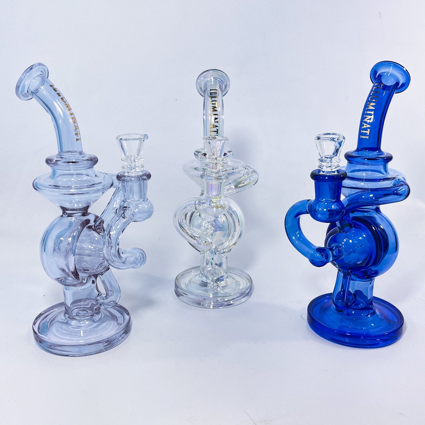 Illuminati Glass JDG 009 - Half Ball Recycler Best Sales Price - Bongs