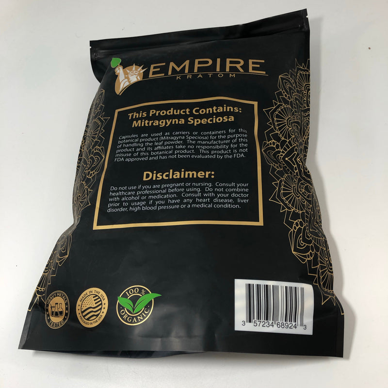 EMPIRE KRATOM - BLACK LABEL - XXL Capsules - 1 KILOGRAM Bag Best Sales Price - Edibles