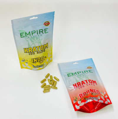 EMPIRE KRATOM - Capsules - 100 Count - Mylar (10 Strains) Best Sales Price - Edibles