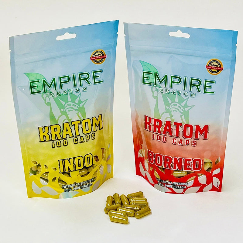 EMPIRE KRATOM - Capsules - 100 Count - Mylar (10 Strains) Best Sales Price - Edibles