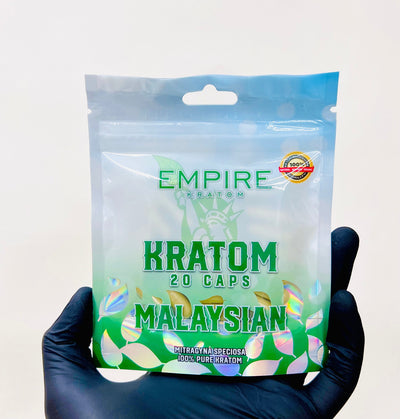 EMPIRE KRATOM - Capsules - 20 Count - Mylar (10 Strains) - Single Unit Best Sales Price - Edibles