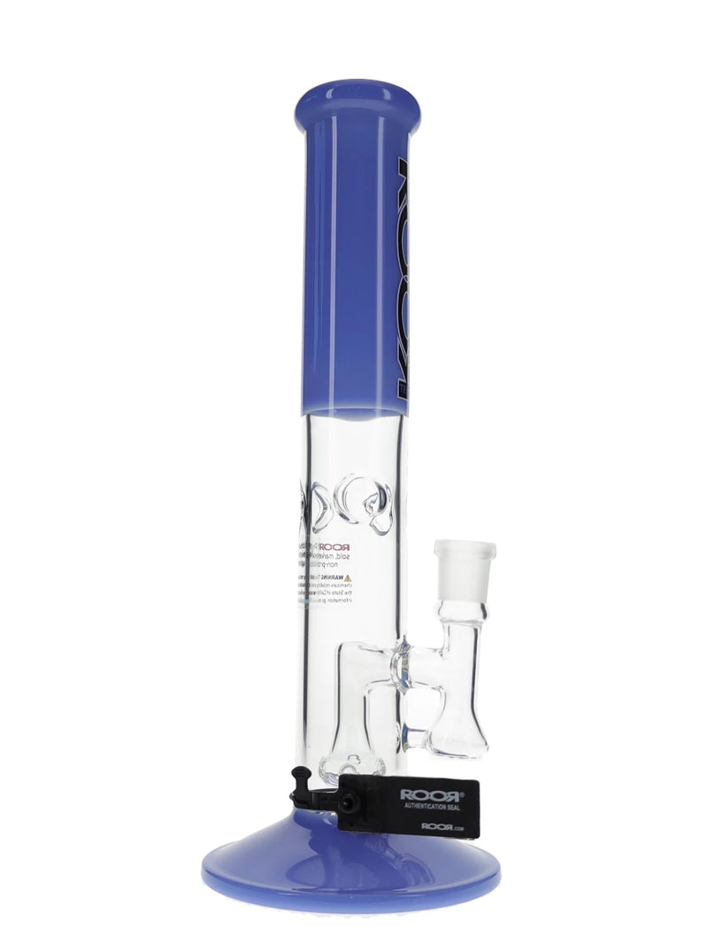 14″ ROOR Tech Fixed Straight Milky Blue Water Pipe Best Sales Price - Bongs