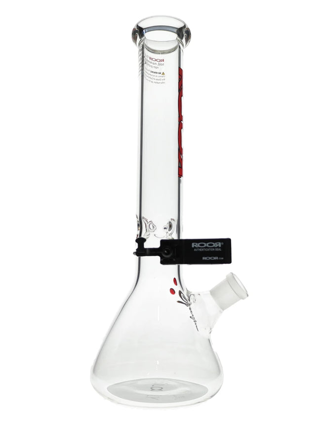 14″ ROOR Red Black 45x5mm Beaker Bong Best Sales Price - Bongs