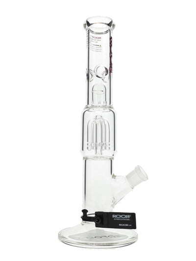 14″ ROOR Clear Tech 4-Arm Tree Straight Tube Water Pipe Best Sales Price - Bongs