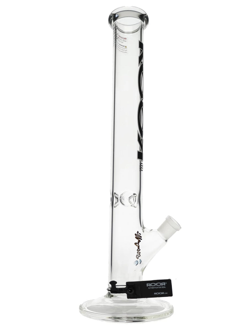 18″ ROOR Black&amp;White Straight Tube 50x5mm Water Pipe Best Sales Price - Bongs