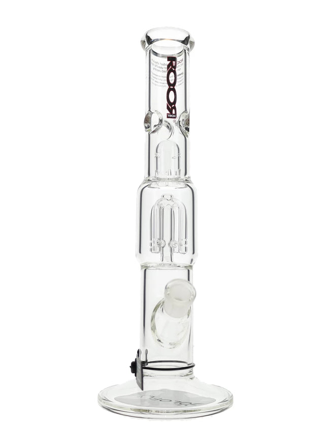 14″ ROOR Clear Tech 4-Arm Tree Straight Tube Water Pipe Best Sales Price - Bongs