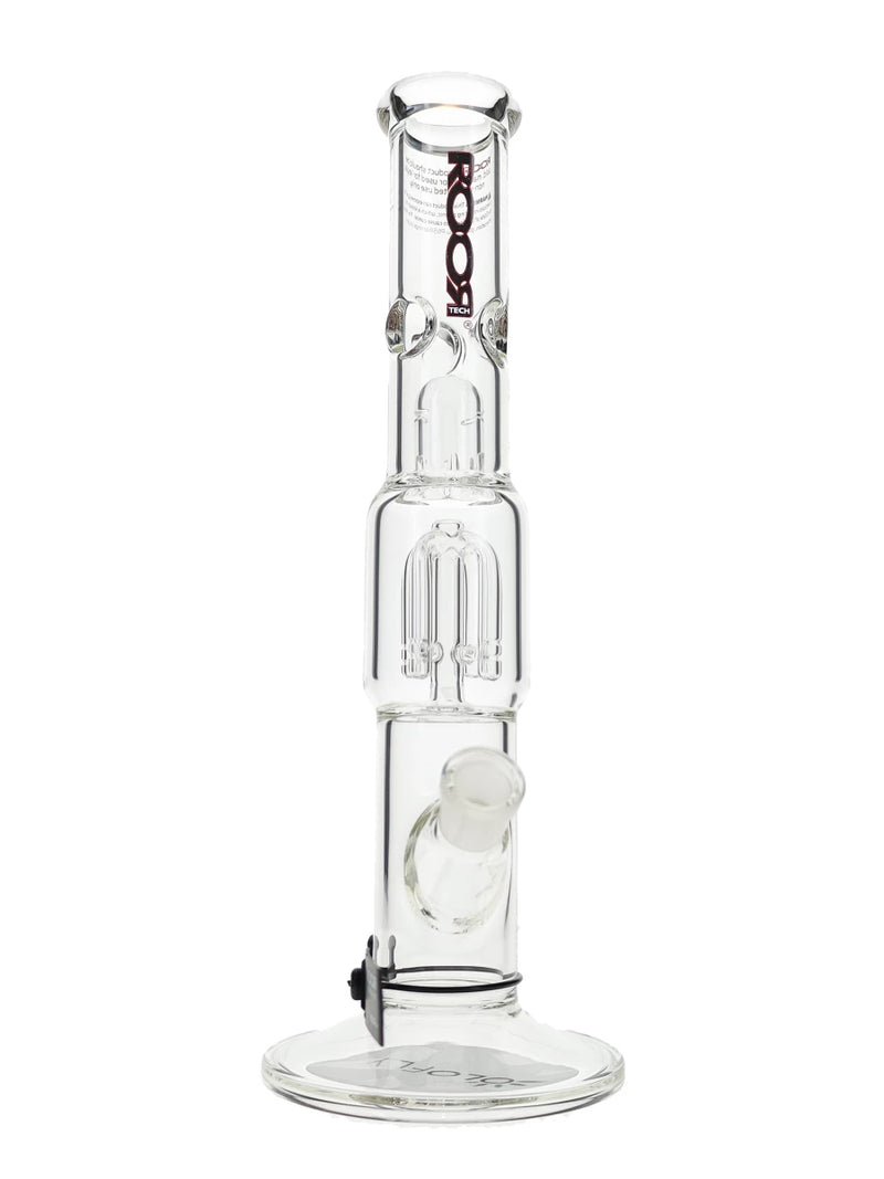 14″ ROOR Clear Tech 4-Arm Tree Straight Tube Water Pipe Best Sales Price - Bongs