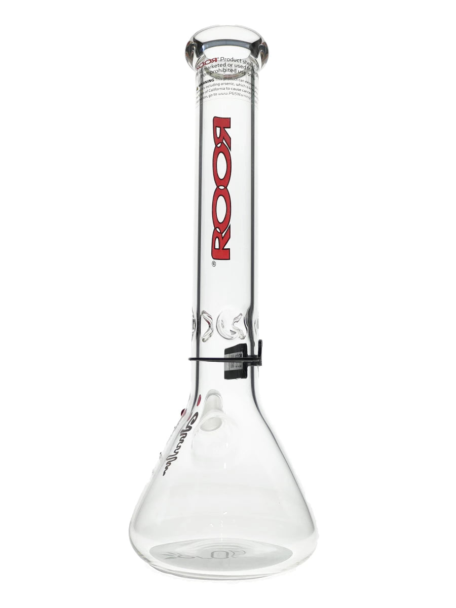 14″ ROOR Red Black 45x5mm Beaker Bong