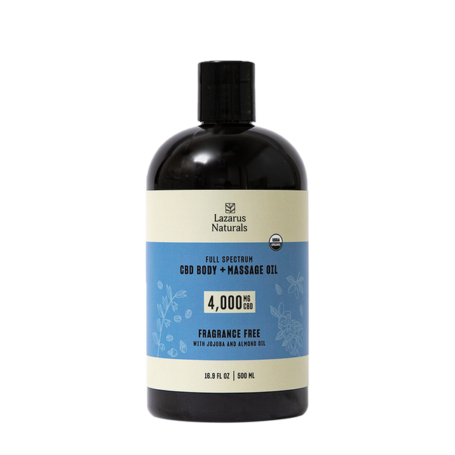 Lazarus Naturals ORGANIC CBD BODY + MASSAGE OIL