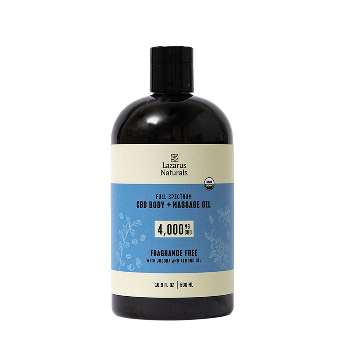 Lazarus Naturals ORGANIC CBD BODY + MASSAGE OIL