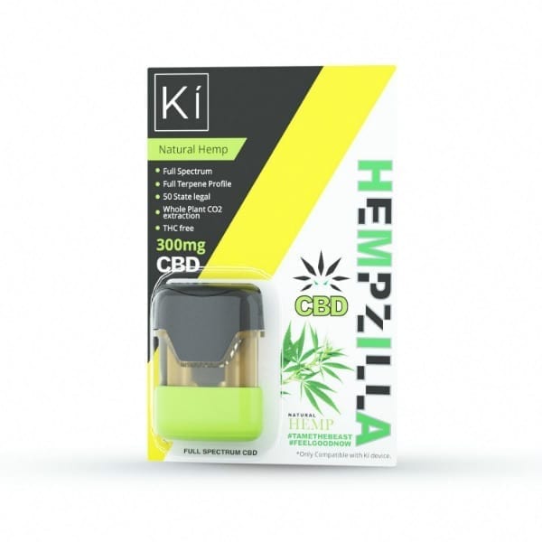 Hempzilla Ki CBD POD 300mg Compatible w/ Ki Device ONLY