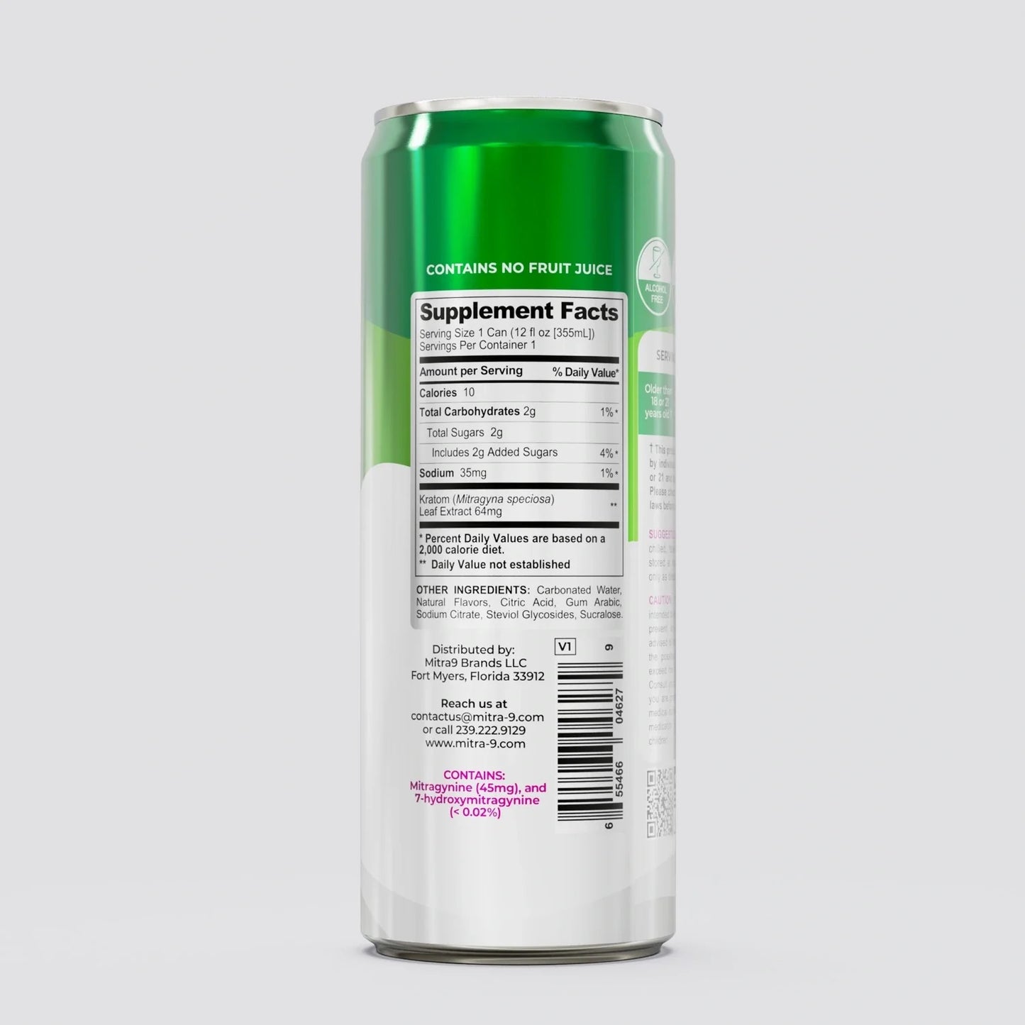 Mitra9 Raspberry Lime Kratom Seltzer