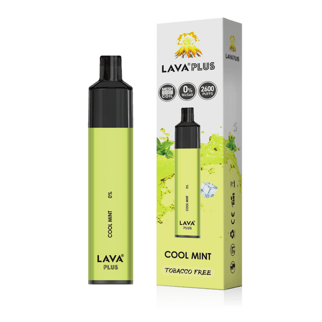 Lava Plus 2600 Puffs Disposable Zero Nicotine Free 0% - Cool Mint Best Sales Price - Disposables
