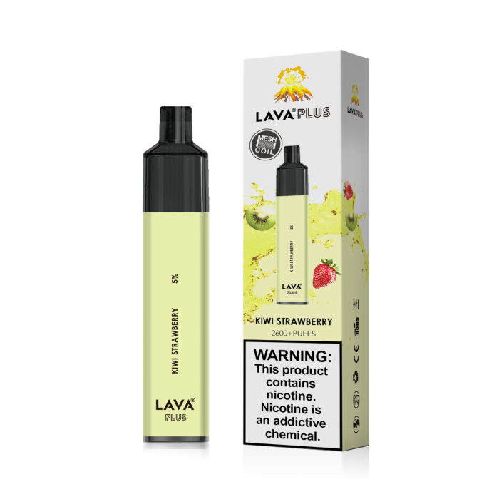 Lava Plus 2600 Puffs Disposable - Kiwi Strawberry Best Sales Price - Disposables