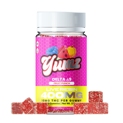 THC Gummies ( Farm Bill Compliant Delta-9 THC ) YUMZ LAB - Fruit Punch Best Sales Price - Gummies