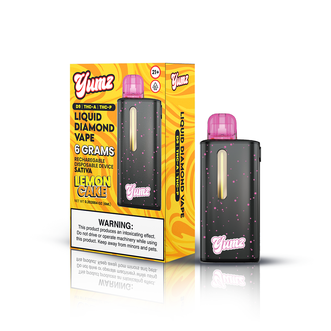 Yumz - Lemon Cake - Sativa - THC Disposable Vape ( 6 Grams ) ( D9 + THCA + THC-P ) Best Sales Price - Vape Pens
