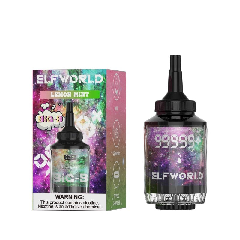 Elfworld Big-B 99999 Puffs Disposable Hookah (80ml, 0.5%)